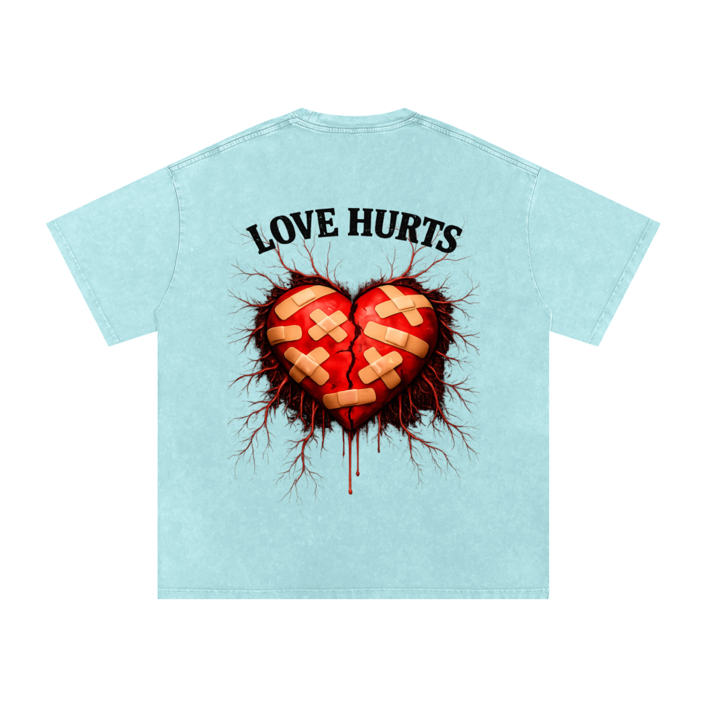 Snow Washed Oversized Cotton T-Shirt