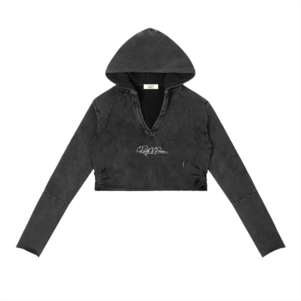 Vintage Washed Raw Edge Hoodie