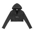 Vintage Washed Raw Edge Hoodie