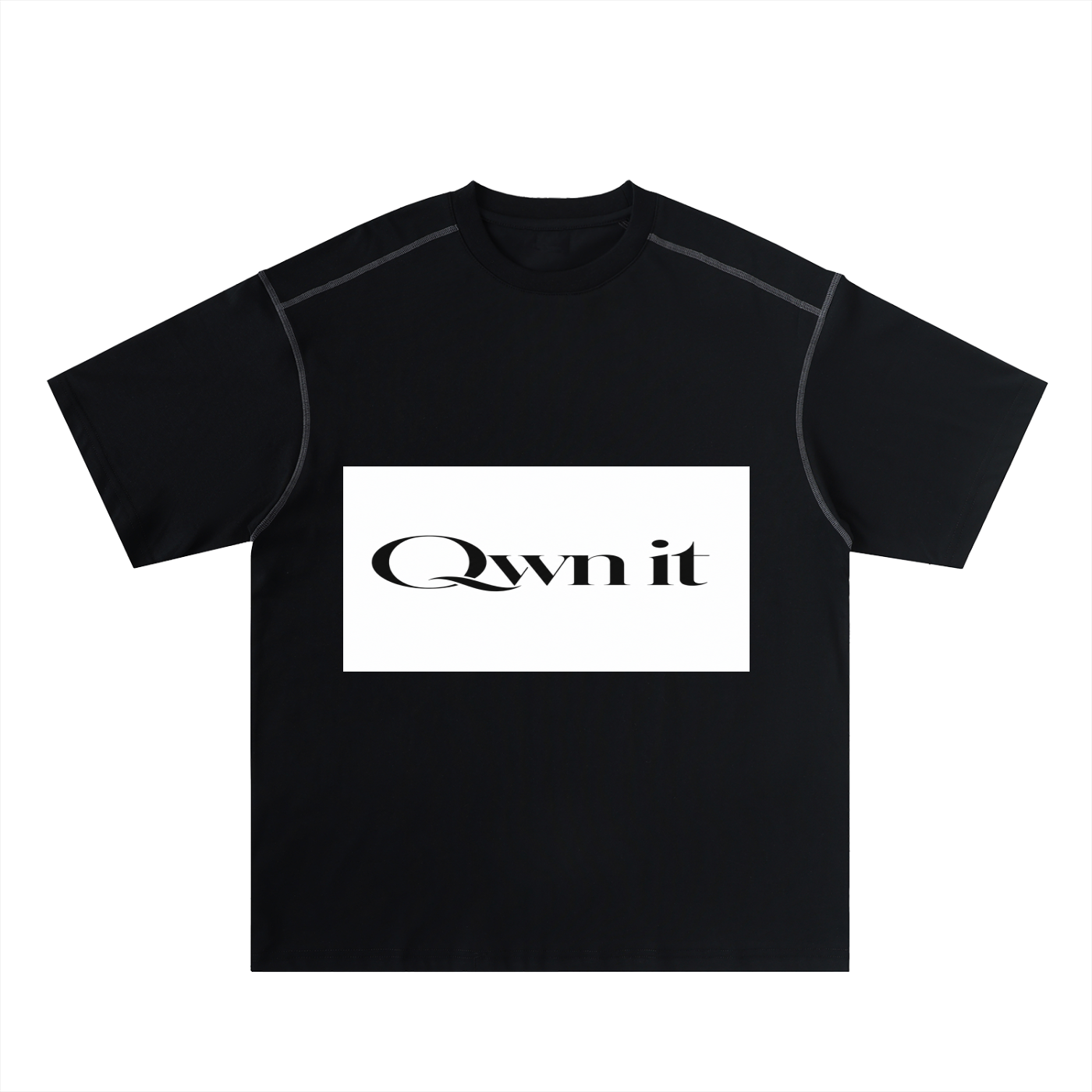 Oversized Contrast-Stitched Cotton Tee