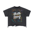 Vintage Wash Boxy Distressed Hem T-Shirt
