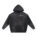 Vintage Washed Frayed Subway Hoodie