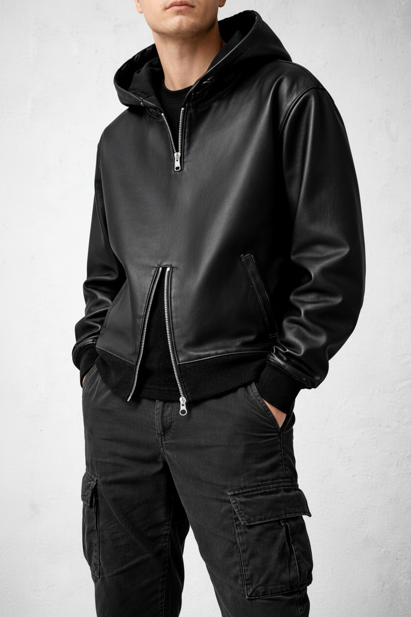 Keith Price Leather Hoodie