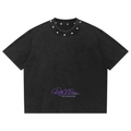 Unisex Washed Boxy Studded T-Shirt
