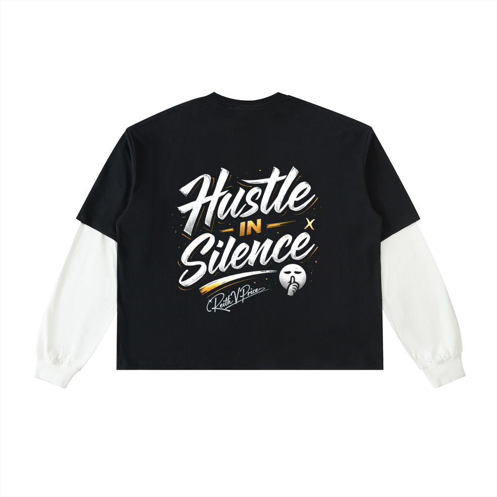 Hustle in Silence Sleeve Cotton T-Shirt