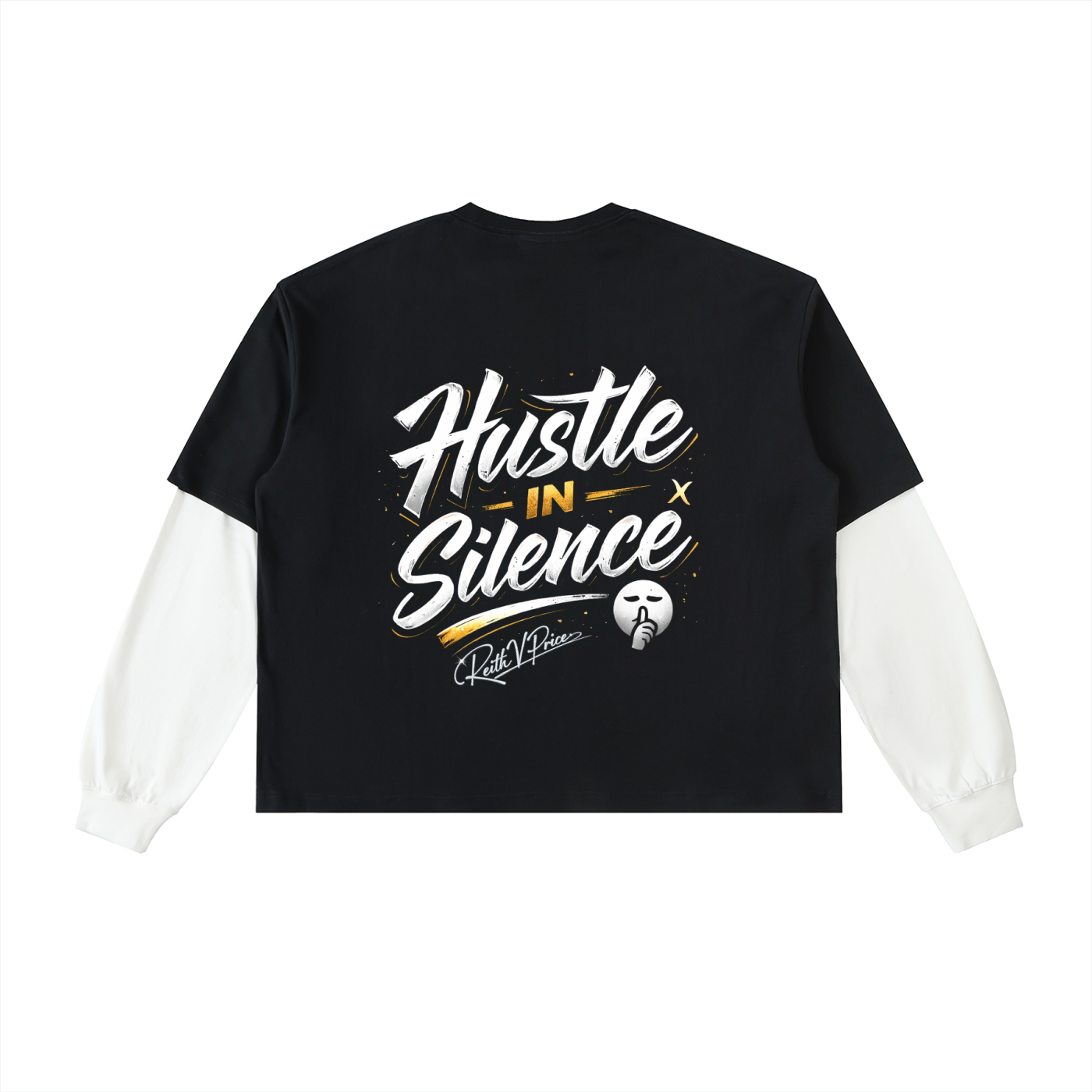 Hustle in Silence Sleeve Cotton T-Shirt