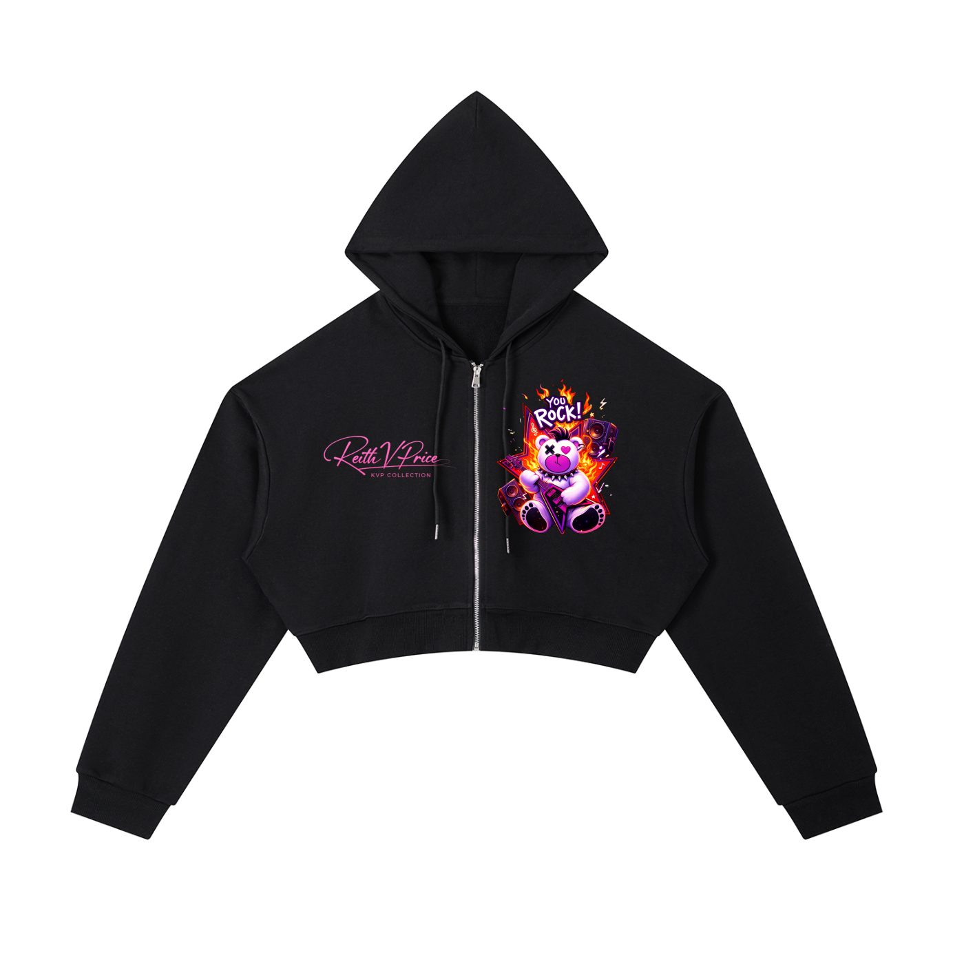 Essential Cropped Zip-Up Hoodie