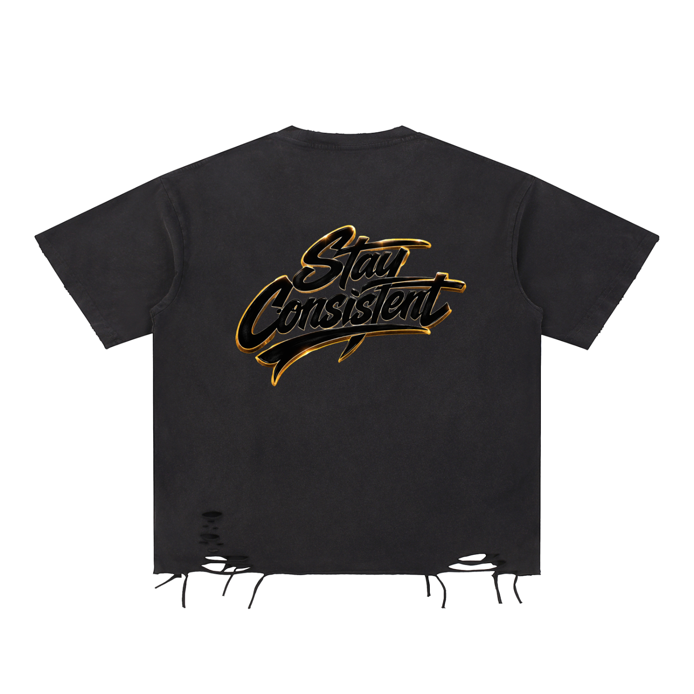 Snow Washed Raw-Hem T-Shirt