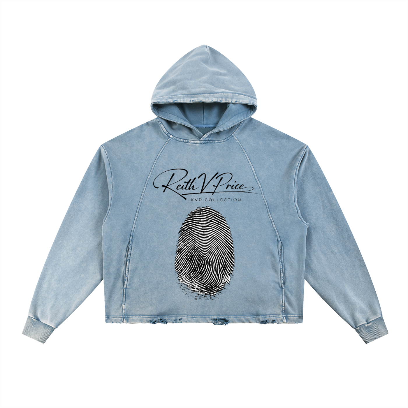 Vintage Washed Frayed-Hem Hoodie