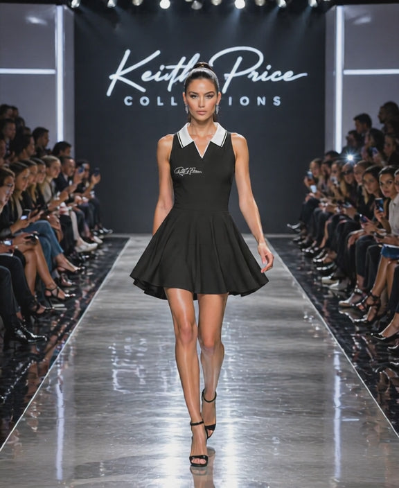 Women's Collared Halter A-Line Tennis Dress