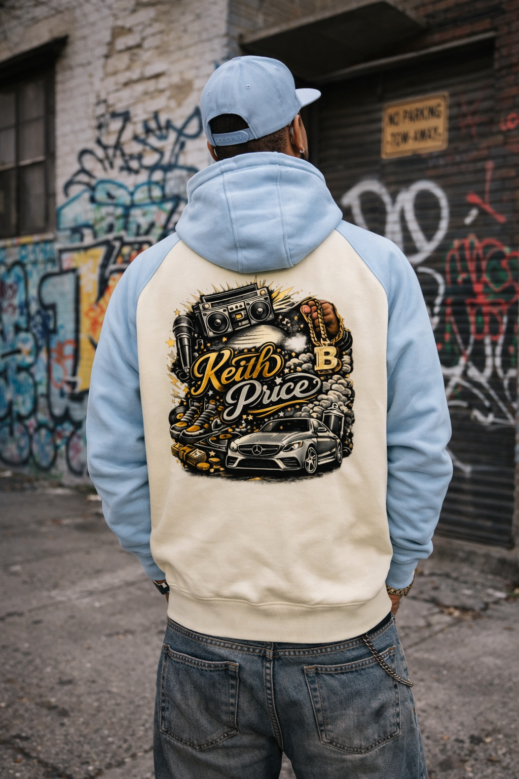 Color-Block Raglan Sleeve Hoodie