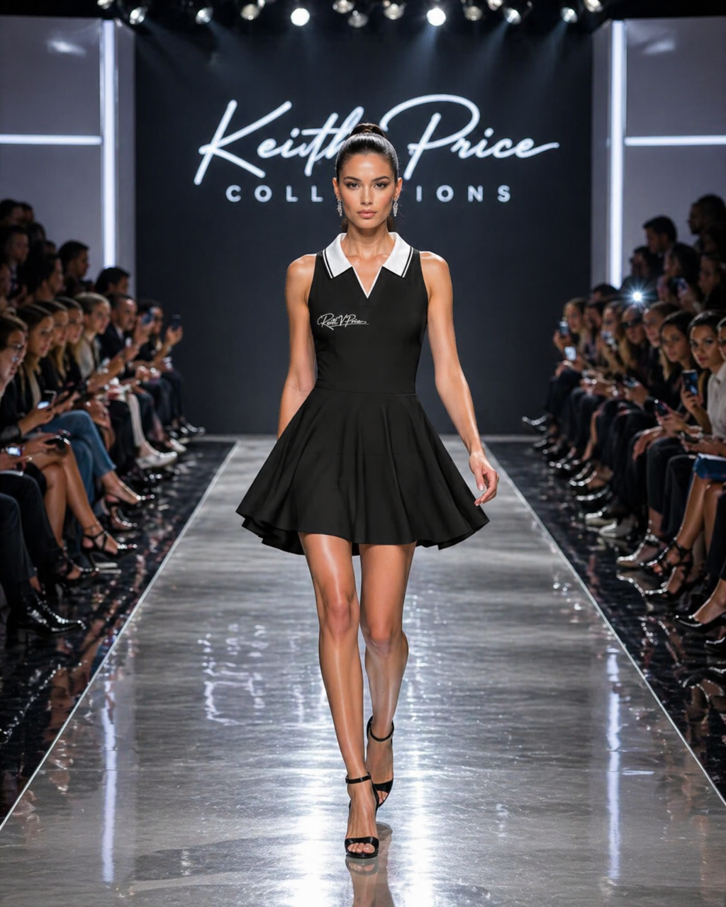 Women's Collared Halter A-Line Tennis Dress