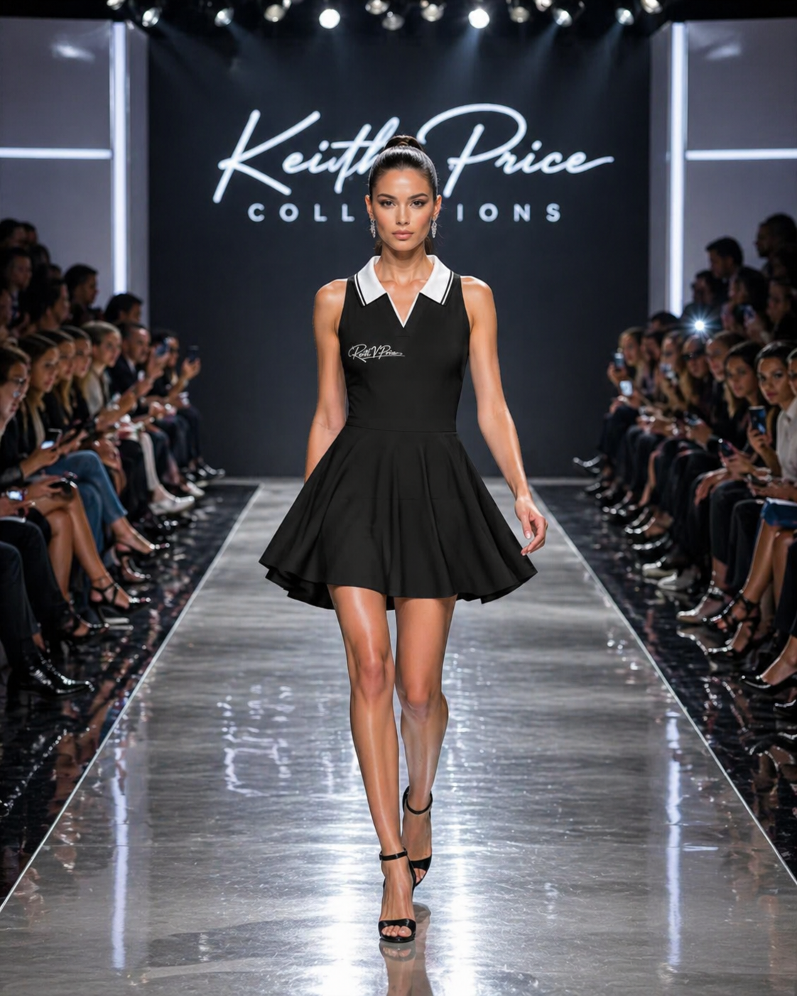 Women's Collared Halter A-Line Tennis Dress