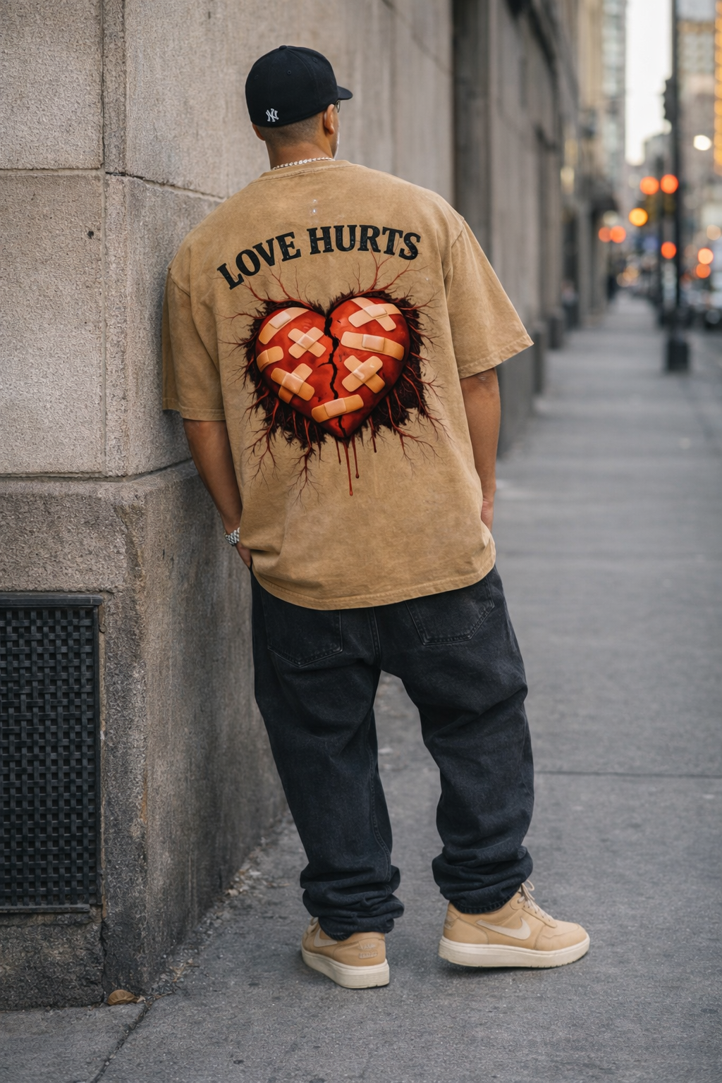 Snow Washed Oversized Cotton T-Shirt