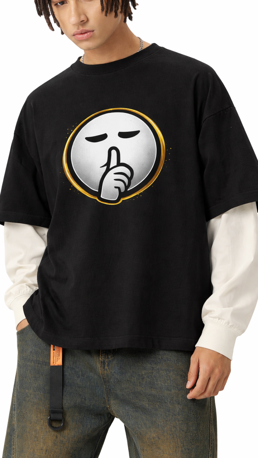 Hustle in Silence Sleeve Cotton T-Shirt