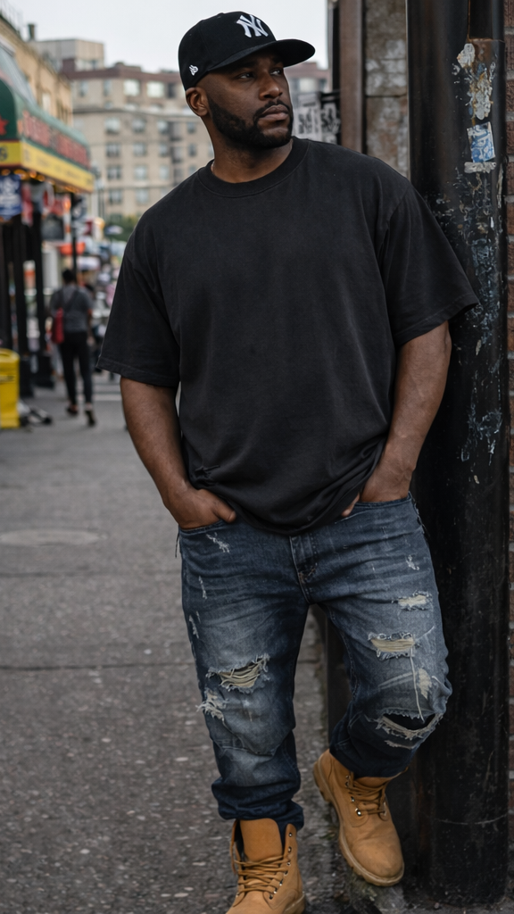 Snow Washed Raw-Hem T-Shirt